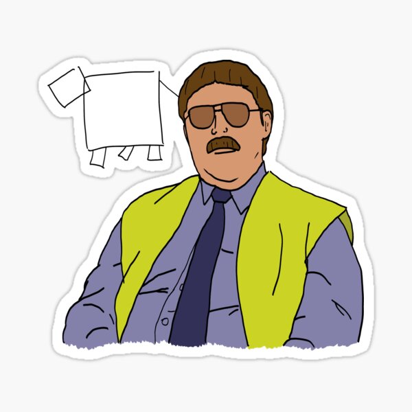 "Keith Lard with dog drawing" Sticker for Sale by Captainhuck Redbubble