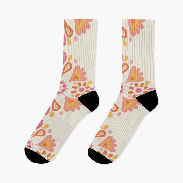 Item preview, Hungarian Folk Art orang pink yellow  designed and sold by vianahline.