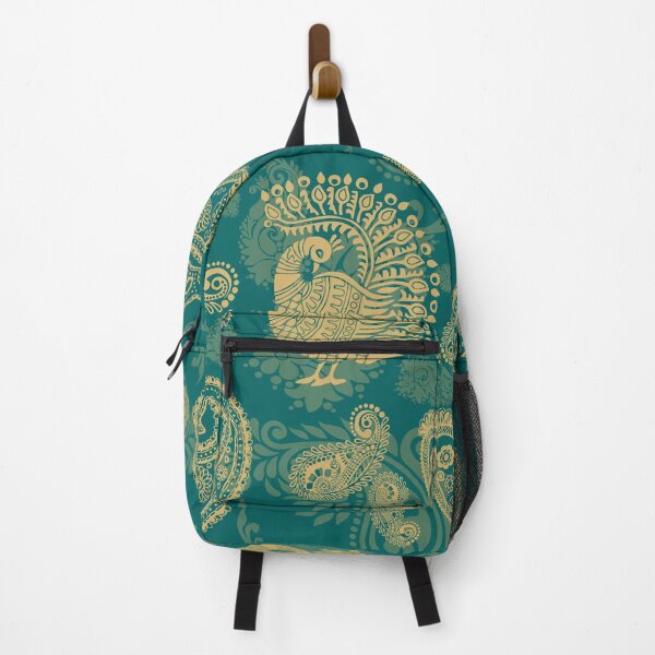 Artikelvorschau, PAISLEY PEACOCK ETHNIC - DEEP TURQUOISE entworfen und verkauft von Art-PraveenRai.