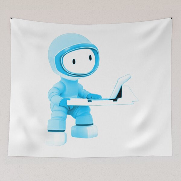 Item preview, Little Light Blue Astronaut at Terminal designed and sold by DieselElkins.