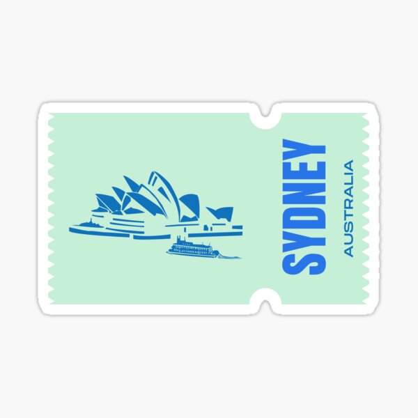 "Sydney Ticket" Sticker For Sale By Designs-io | Redbubble