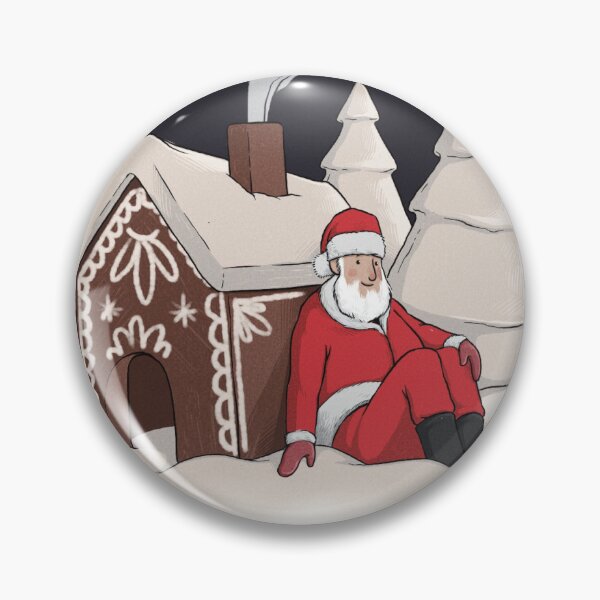 Item preview, Merry Christmas with Santa and his gingerbread house designed and sold by annaiding.