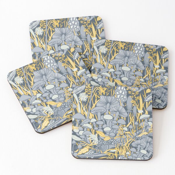 Item preview, Mushrooms and blooms illustration pattern designed and sold by MILLDESIGN.