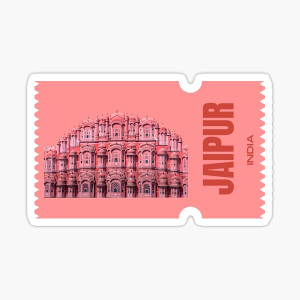 "Jaipur Ticket" Sticker for Sale by Designsio Redbubble