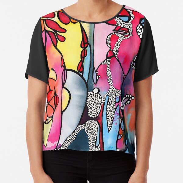 Coral Reef Chiffon Top