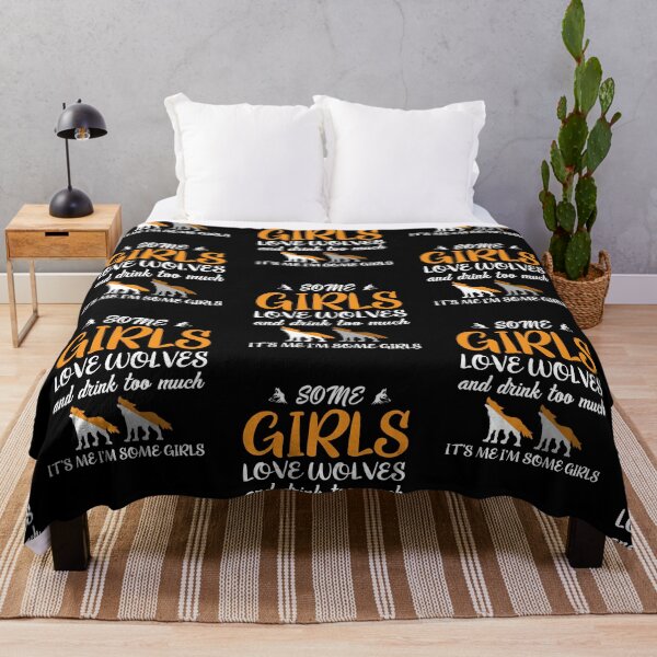 Item preview, Some girls love wolves and drink too much it's me i'm some girls designed and sold by FanityPrints.