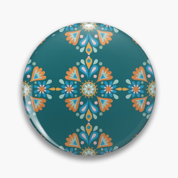 Item preview, Hungarian Folk Art orange blue green designed and sold by vianahline.