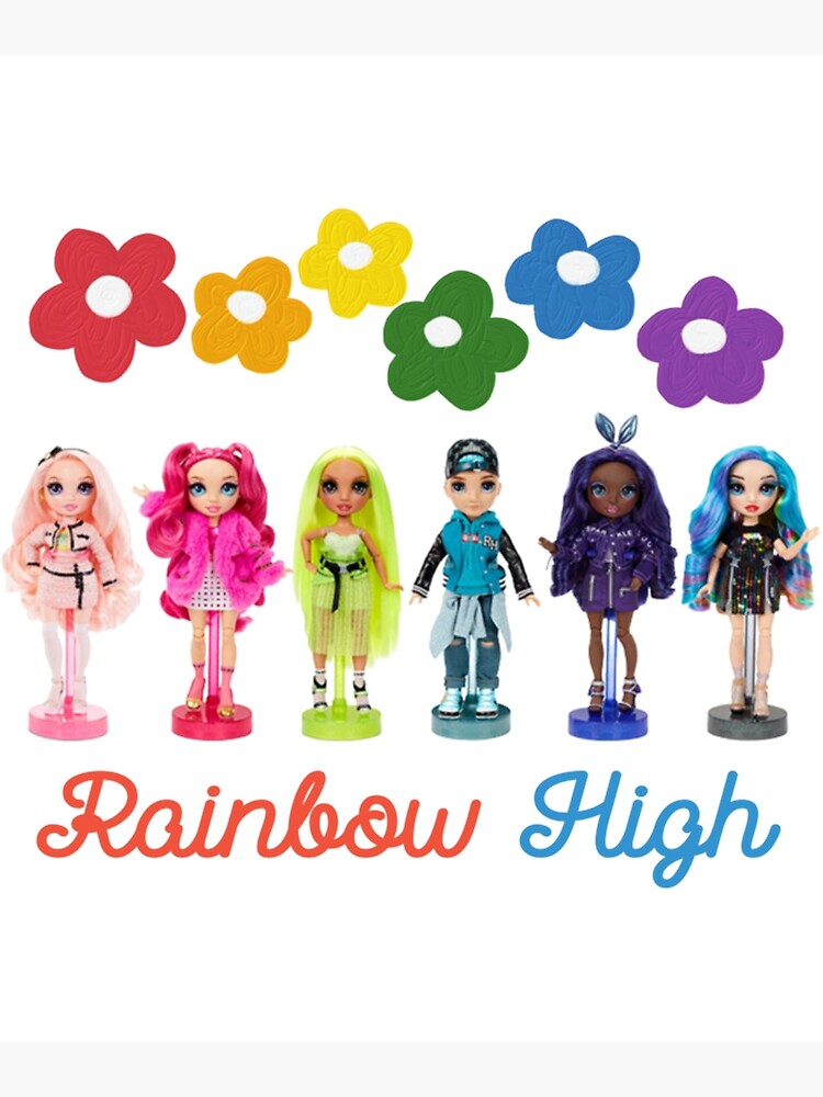 Rainbow High Dolls Characters Premium Matte Vertical Poster sold by Red
