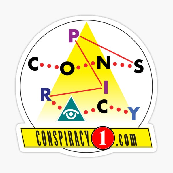 Conspiracy Theory: Connect the Dots (white background) + URL Sticker