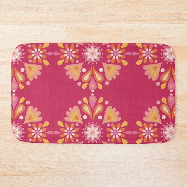 Item preview, Hungarian Folk Art orang pink magenta  designed and sold by vianahline.