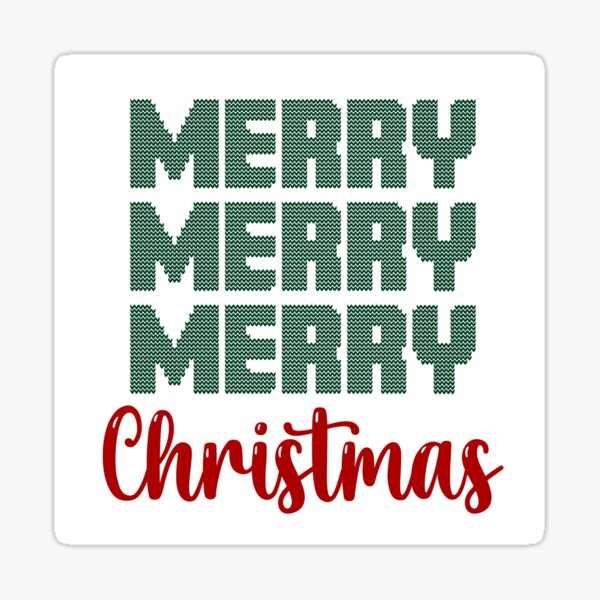 Item preview, Merrry, Merry, Merry, Christmas  designed and sold by BlackCatArtBB.