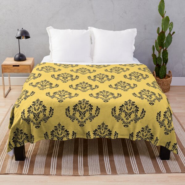 Item preview, Rococo black on yellow designed and sold by NoerdyundDoerty.
