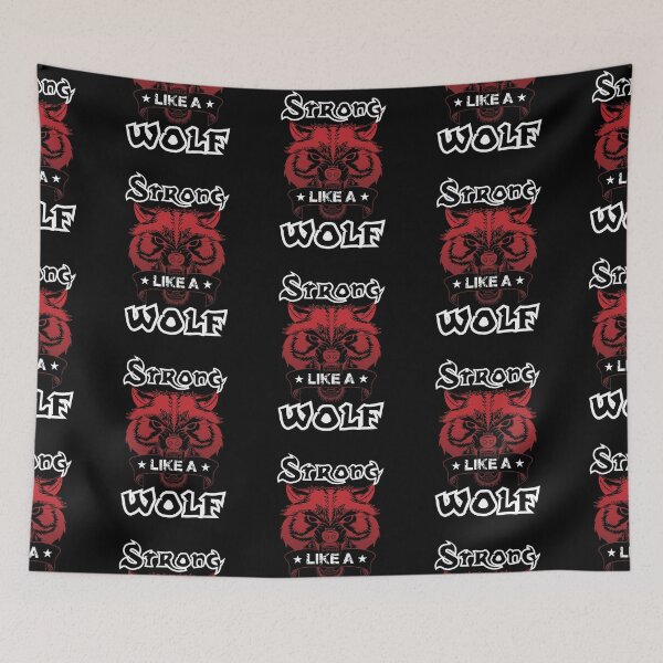 Item preview, Strong like a wolf designed and sold by FanityPrints.