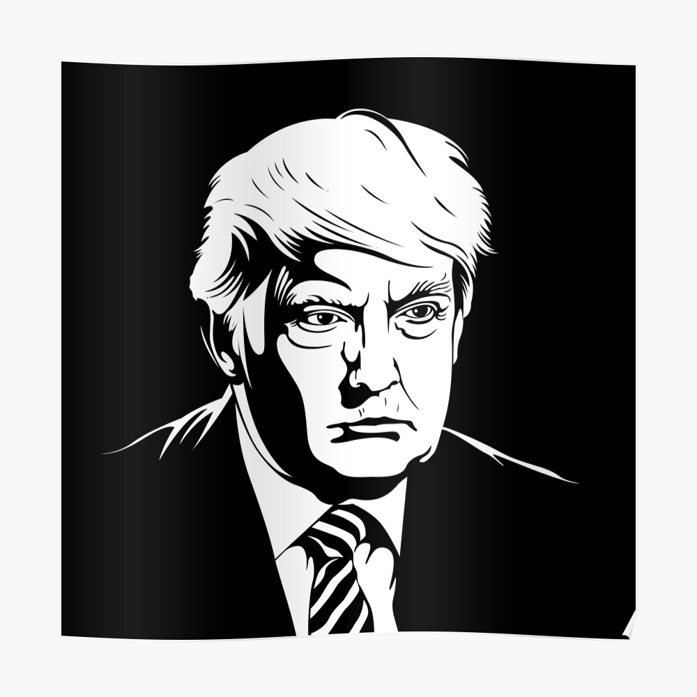 "Donald Trump Silhouette" Poster by Squacktus | Redbubble