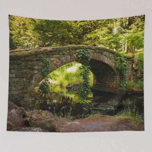 Item preview, Historical bridge in the forest - Cragside designed and sold by chiaravisuals.