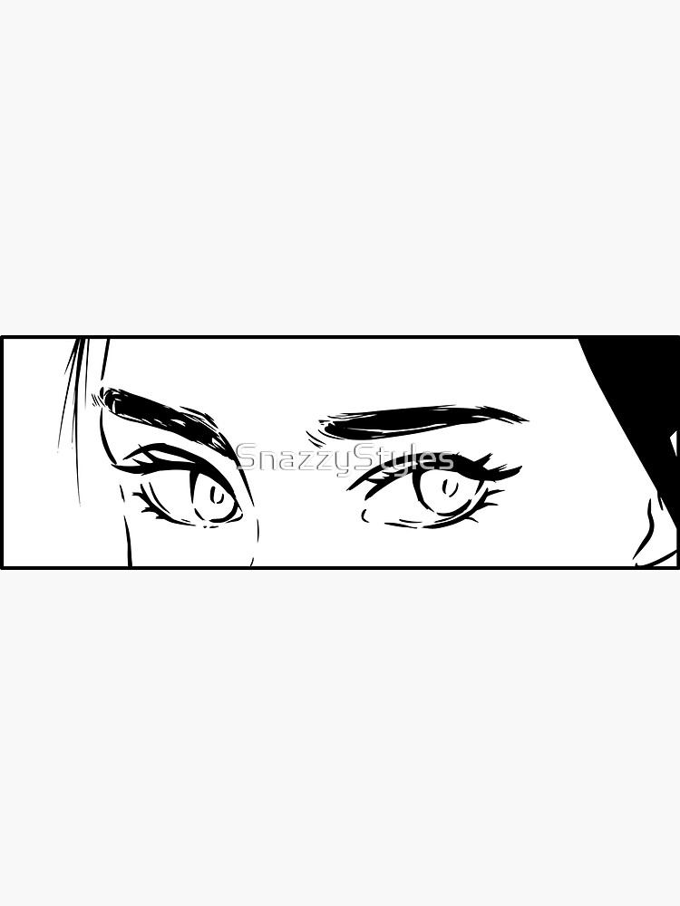 "Anime Girl Eyes Japanese Style Anime Art" Sticker for Sale by SnazzyStyles Redbubble
