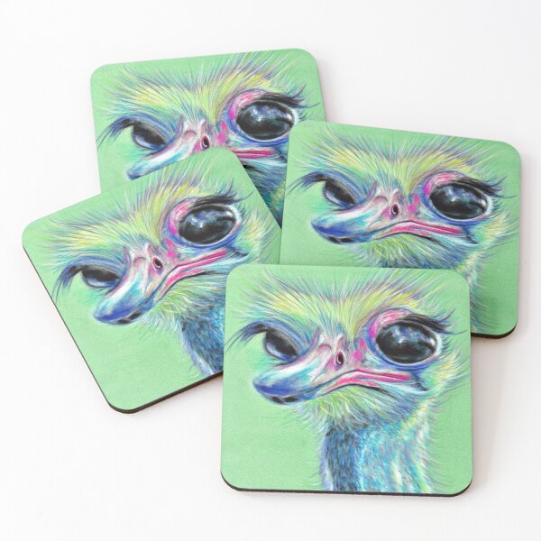 Item preview, Ostrich cute big eyed emu zoo animals designed and sold by Julieford.
