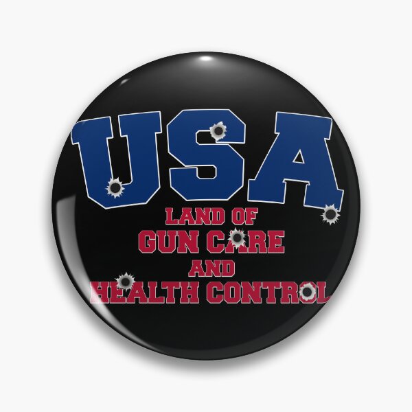 Item preview, USA - land of gun care and health control designed and sold by Signs for Dark Times.