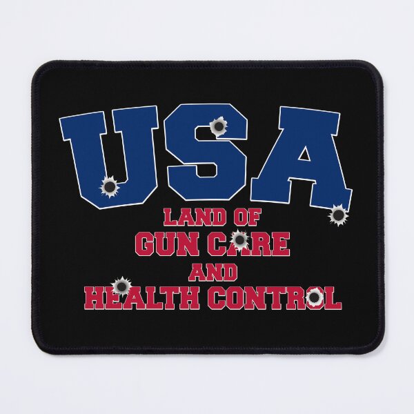 Item preview, USA - land of gun care and health control designed and sold by Signs for Dark Times.