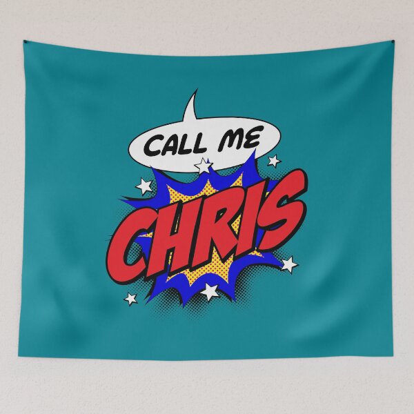 Item preview, Personalised Call Me Chris Pop Art Comic Design designed and sold by CandOCreative.