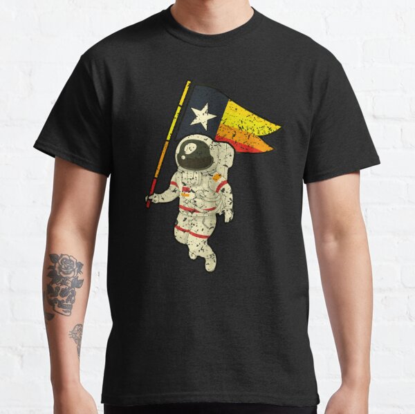 Astronaut Shooting Star Baseball T-Shirt Houston Astros