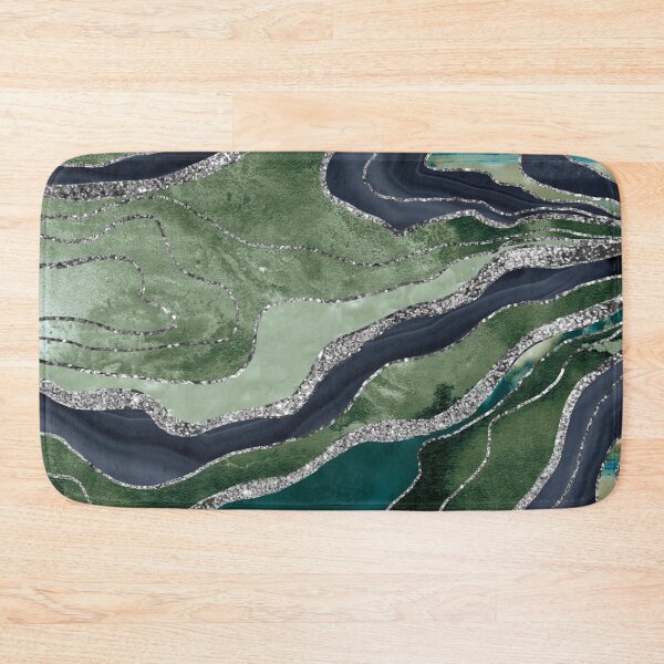 Item preview, Green Blue Marble Agate Silver Glam #1 (Photo of Glitter Only - Not Reflective) designed and sold by Anita's & Bella's Art.