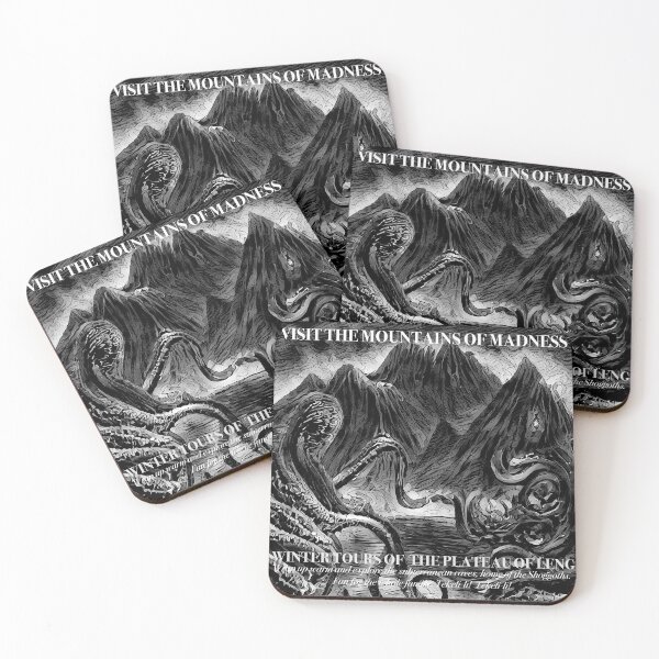 Item preview, Visit The Mountains of Madness, Winter Tours of the Plateau of Leng (Black & White) - spcreationsco22 designed and sold by SpCreationsCo22.