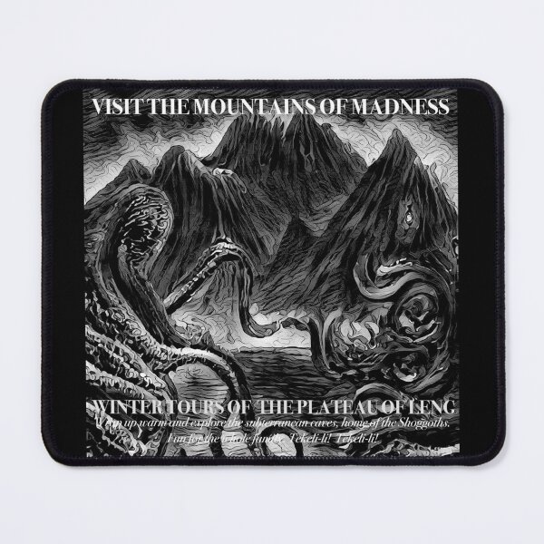 Item preview, Visit The Mountains of Madness, Winter Tours of the Plateau of Leng (Black & White) - spcreationsco22 designed and sold by SpCreationsCo22.