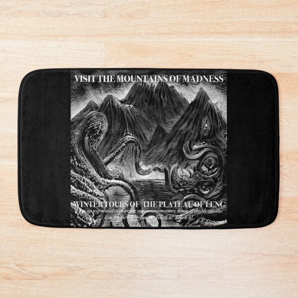 Item preview, Visit The Mountains of Madness, Winter Tours of the Plateau of Leng (Black & White) - spcreationsco22 designed and sold by SpCreationsCo22.