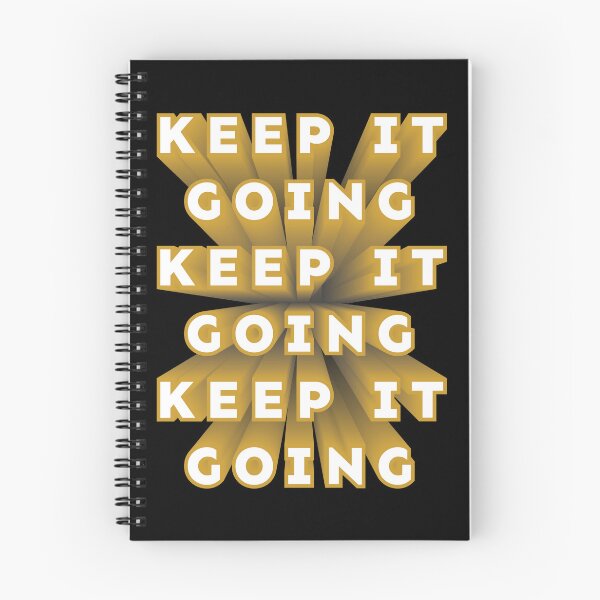 Item preview, Keep It Going repeated 3D text gold white designed and sold by hockeng.