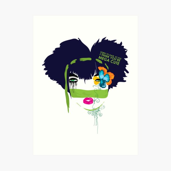 Quit Staring Please Art Print