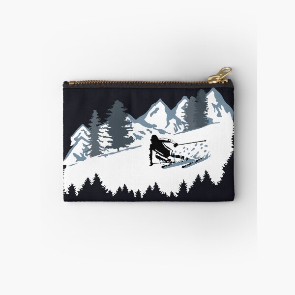 Item preview, Skier and mountains - skiing, skiing designed and sold by claudiasartwork.