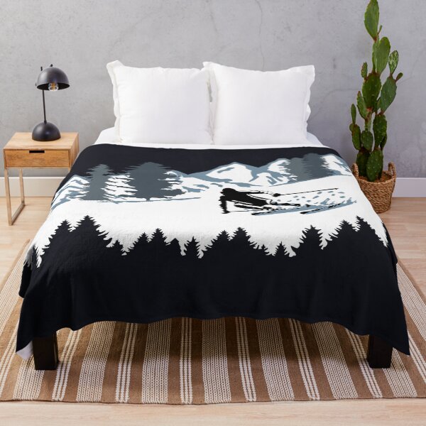 Item preview, Skier and mountains - skiing, skiing designed and sold by claudiasartwork.