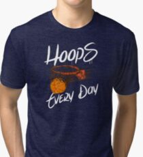 Hoops Every Day (white) Tri-blend T-Shirt