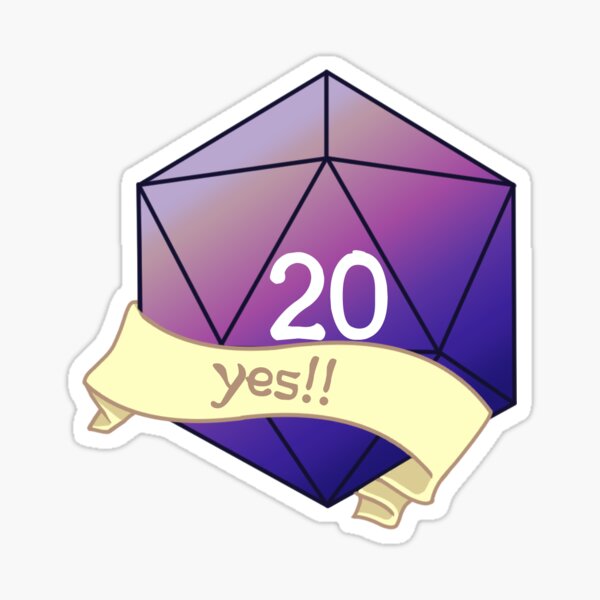 Ja, Nat 20 Sticker
