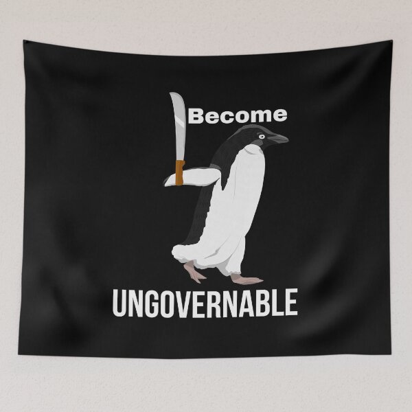 Item preview, Become Ungovernable | Funny Adelie penguin With Machete Knife designed and sold by BopleDesigns.