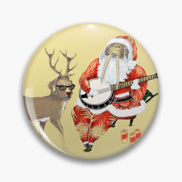 Item preview, Christmas Bluegrass by Santa and his dog, full colour designed and sold by Lisa Rotenberg.