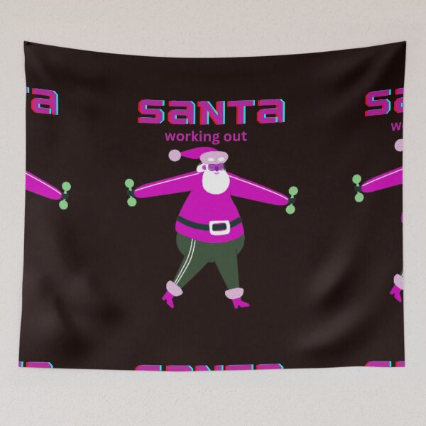Item preview, PINK  SANTA IS WORKING OUT designed and sold by marie1919.