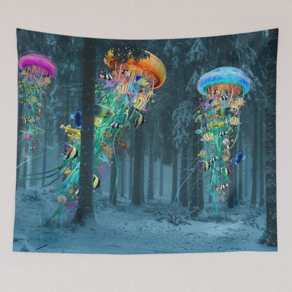 Item preview, A New Winter forest of Electric Jellyfish designed and sold by DavidLoblaw.
