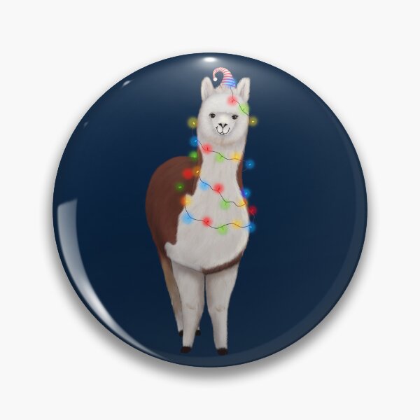 Item preview, Christmas light up - alpaca with fairy lights and a hat designed and sold by ILLUSTRATED TAILS.