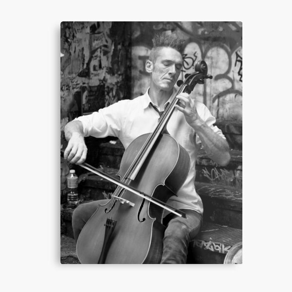 A Man and His Instrument Metal Print