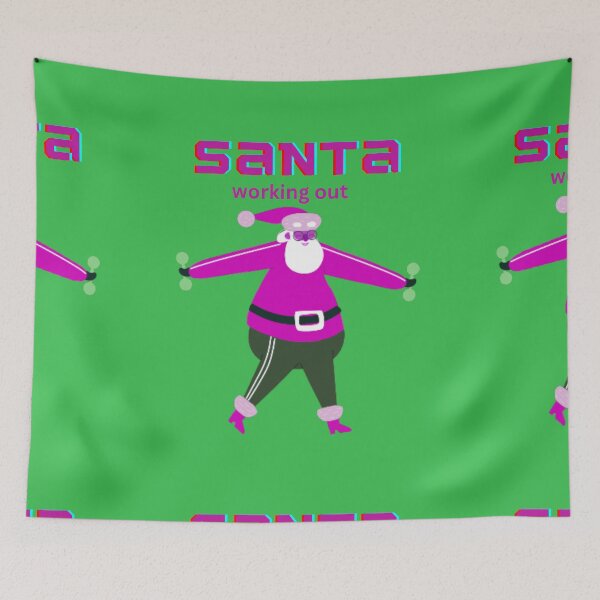 Item preview,  PINK  SANTA IS WORKING OUT designed and sold by marie1919.