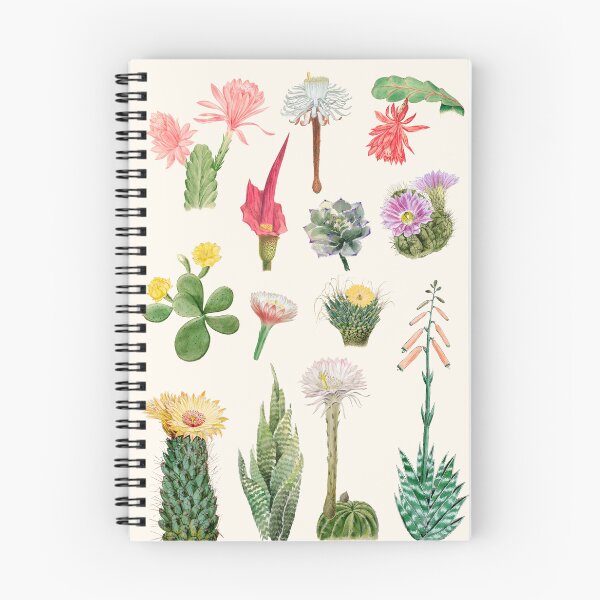 Item preview, Vintage Watercolor Flowering Cacti and Succulents designed and sold by BohemiWANDERS.