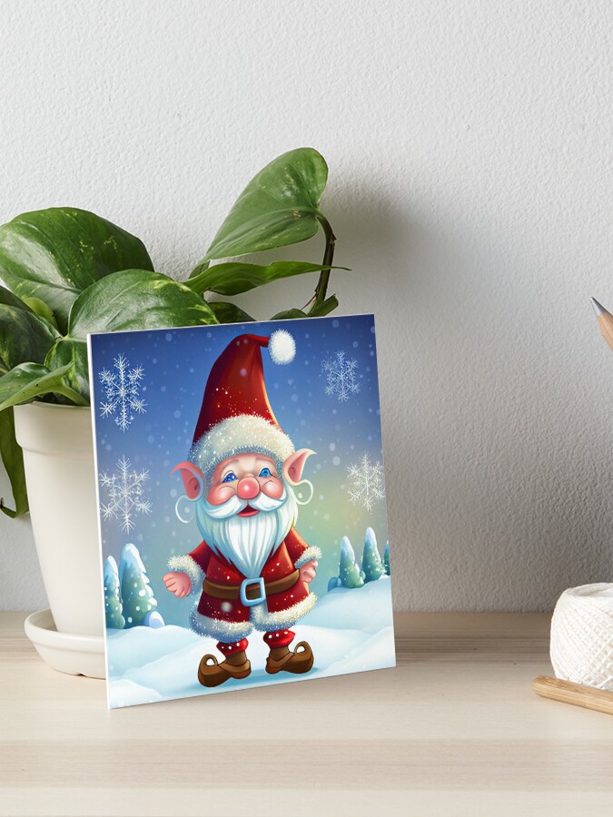 Gnome Christmas Decorations Art Board Print for Sale by Svetlana