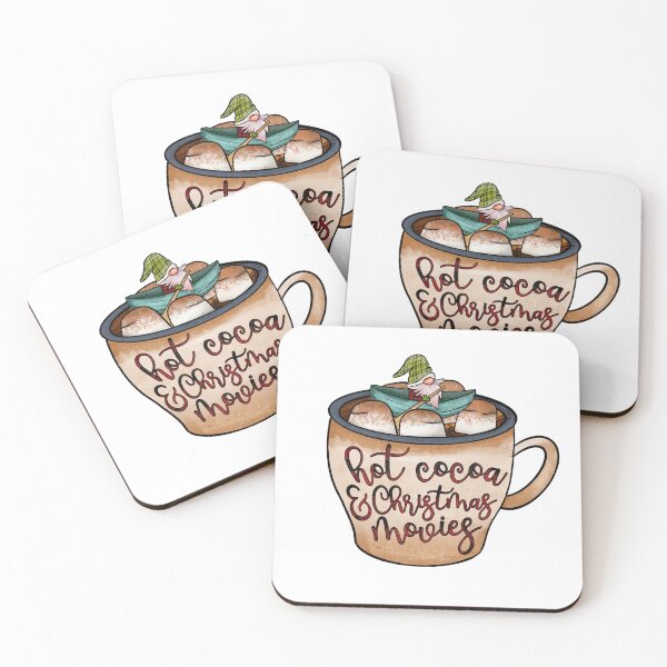 Item preview, Hot Cocoa And Christmas Movies Hot Chocolate Mug with Swimming Gnome designed and sold by OrnamentallyYou.