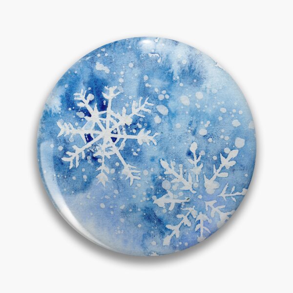 Item preview, Watercolor blue snowflake designed and sold by alisonsadler.