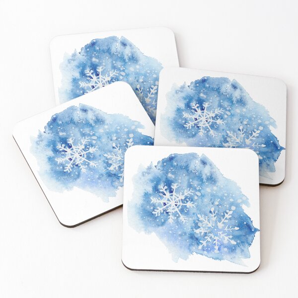 Item preview, Watercolor blue snowflake designed and sold by alisonsadler.