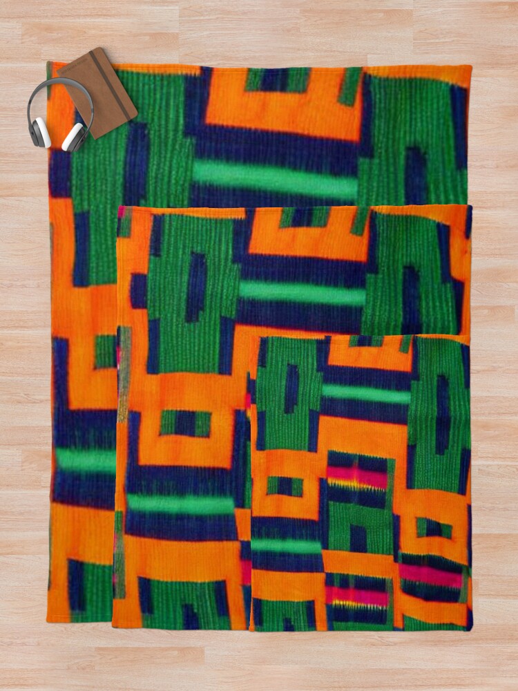 Kente Cloth Pattern Traditional African Throw Blanket for Sale by  KBBStickerShop