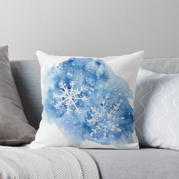 Item preview, Watercolor blue snowflake designed and sold by alisonsadler.