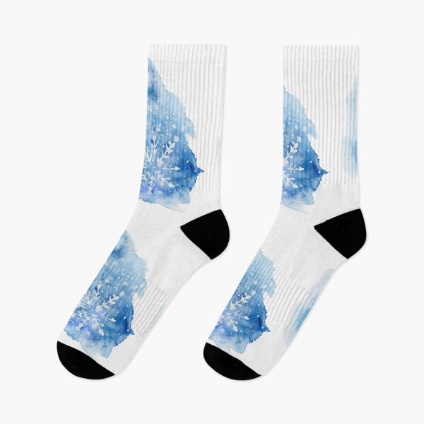 Item preview, Watercolor blue snowflake designed and sold by alisonsadler.